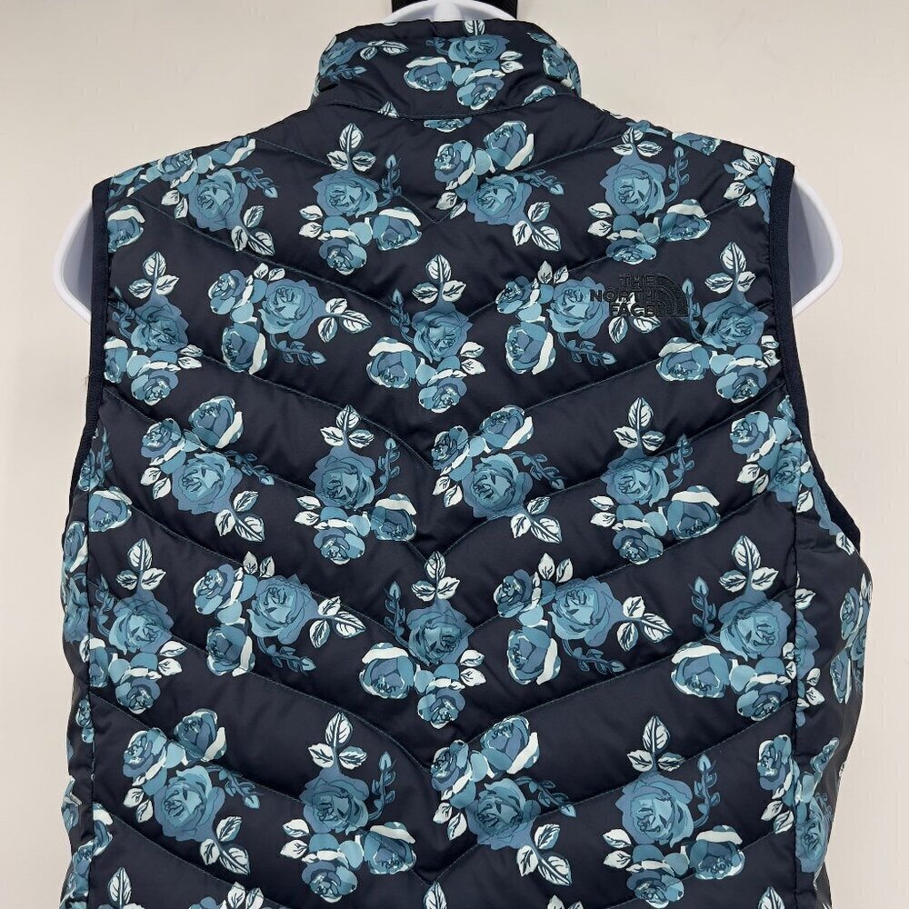 The North Face 550 Floral Goose Down Puffer Ski Vest Women's M - Picture 7 of 12